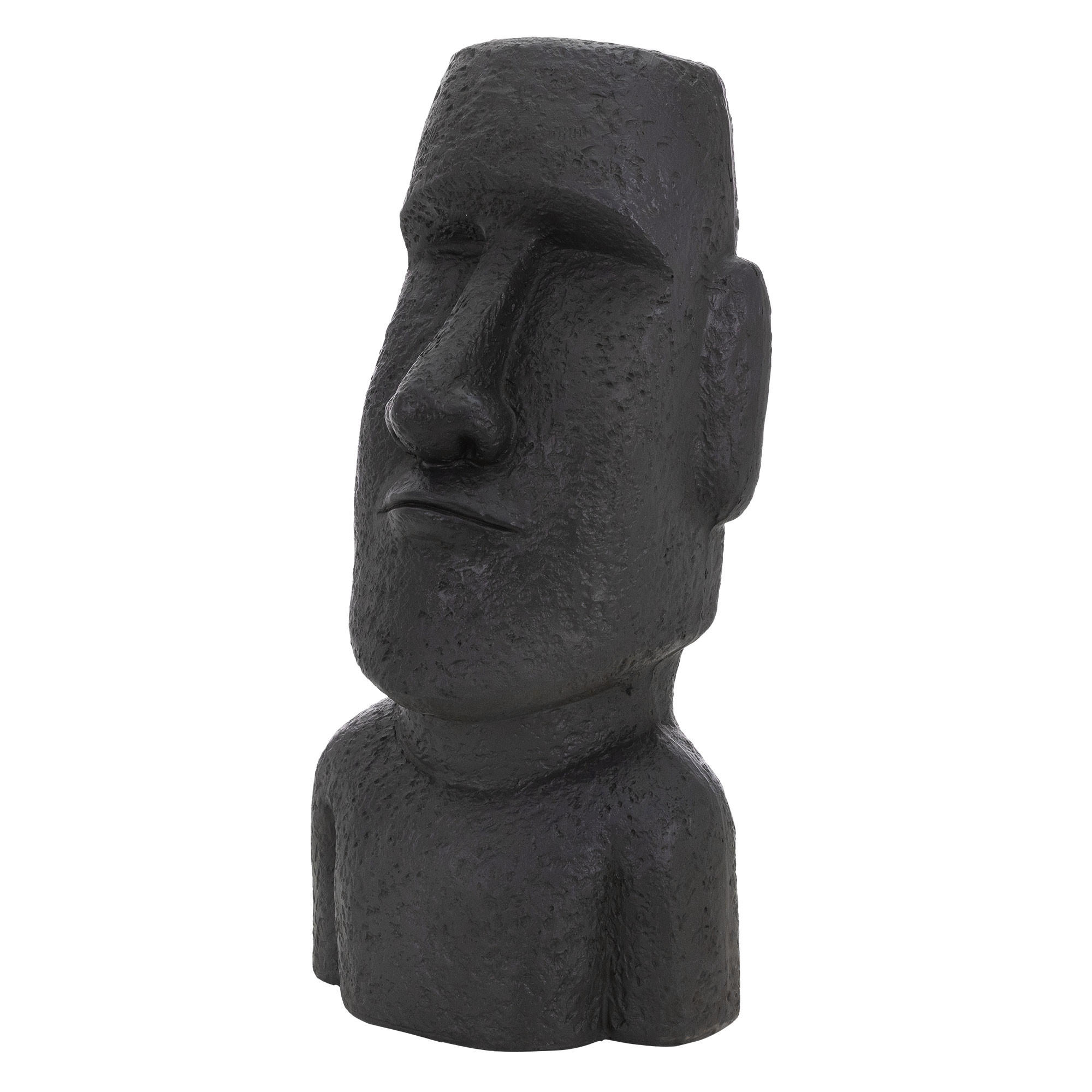 ECD-Germany SOCHA MOAI RAPA NUI, výška 53,5 cm, antracitová, z polyresinu