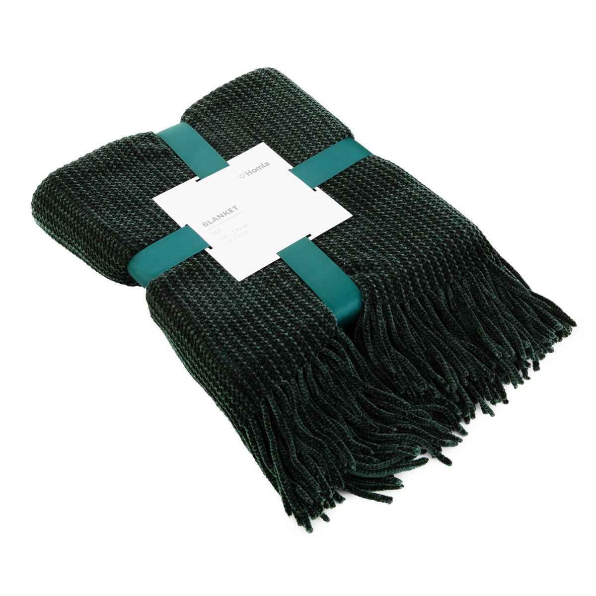 DECKE Chenille grün 130/170 cm - Grün, Textil (130/170cm) - Homla