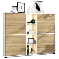 HIGHBOARD Cuba Türen in Eiche Natur - Eichefarben, Holzwerkstoff (130.5/105.5/35.5cm) - Vladon
