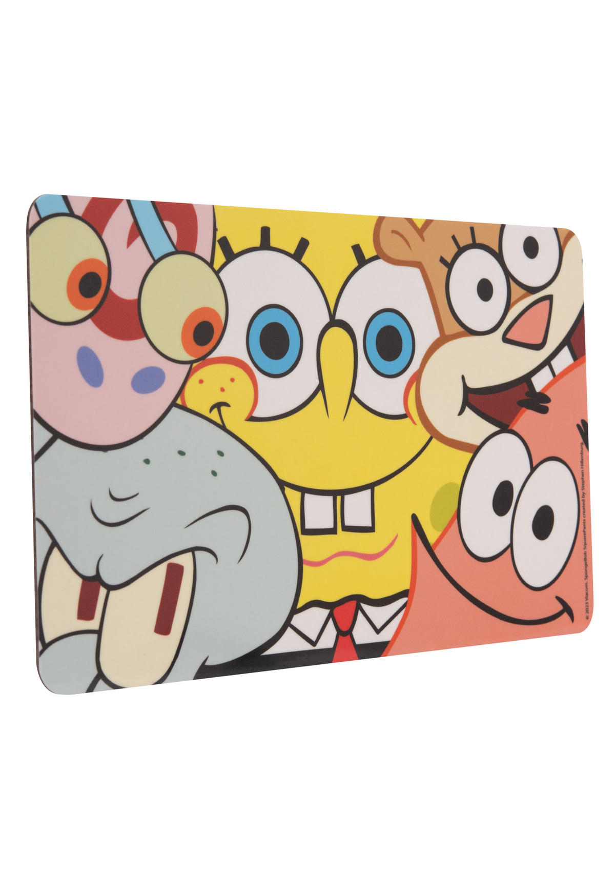 BRETTCHEN Spongebob Schwammkopf Friends allover Mehrfarbig 14,5 x 23,5 cm - Multicolor, Kunststoff (14.5/23.5cm)