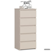 KOMMODE CL5 Kaschmir 40 cm 5 Schubladen Front Kaschmir B40xH92xT35 cm - Beige, Holzwerkstoff (40/92/35cm) - Akord