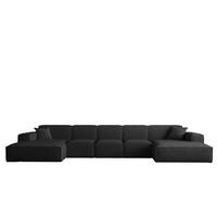 WOHNLANDSCHAFT Celes Premium Xl Bukla - Schwarz, Holzwerkstoff/Textil (462/73/165cm) - Fun Möbel