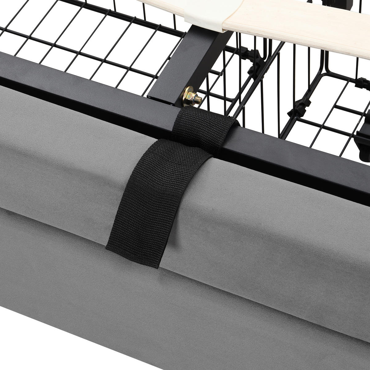 POLSTERBETT 160x200 Samt Lattenrost Stauraum Schubladen Grau - Grau, Textil (160/200cm) - FLIEKS