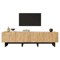 TV-SCHRANK 180x38.5x45cm Naturholz mit 4 Türen - Naturfarben, Holzwerkstoff (180/45/38.5cm) - FLIEKS