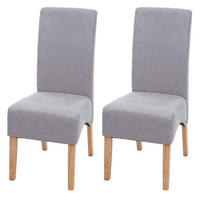 ESSZIMMERSTUHL Hellgrau 2er-Set - Hellgrau, Textil (44/100/56cm) - MCW