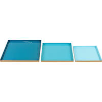 TABLETTS Deluxe blau Eisen 3er-Set - Blau, Metall (30/2/30cm) - FURNARO