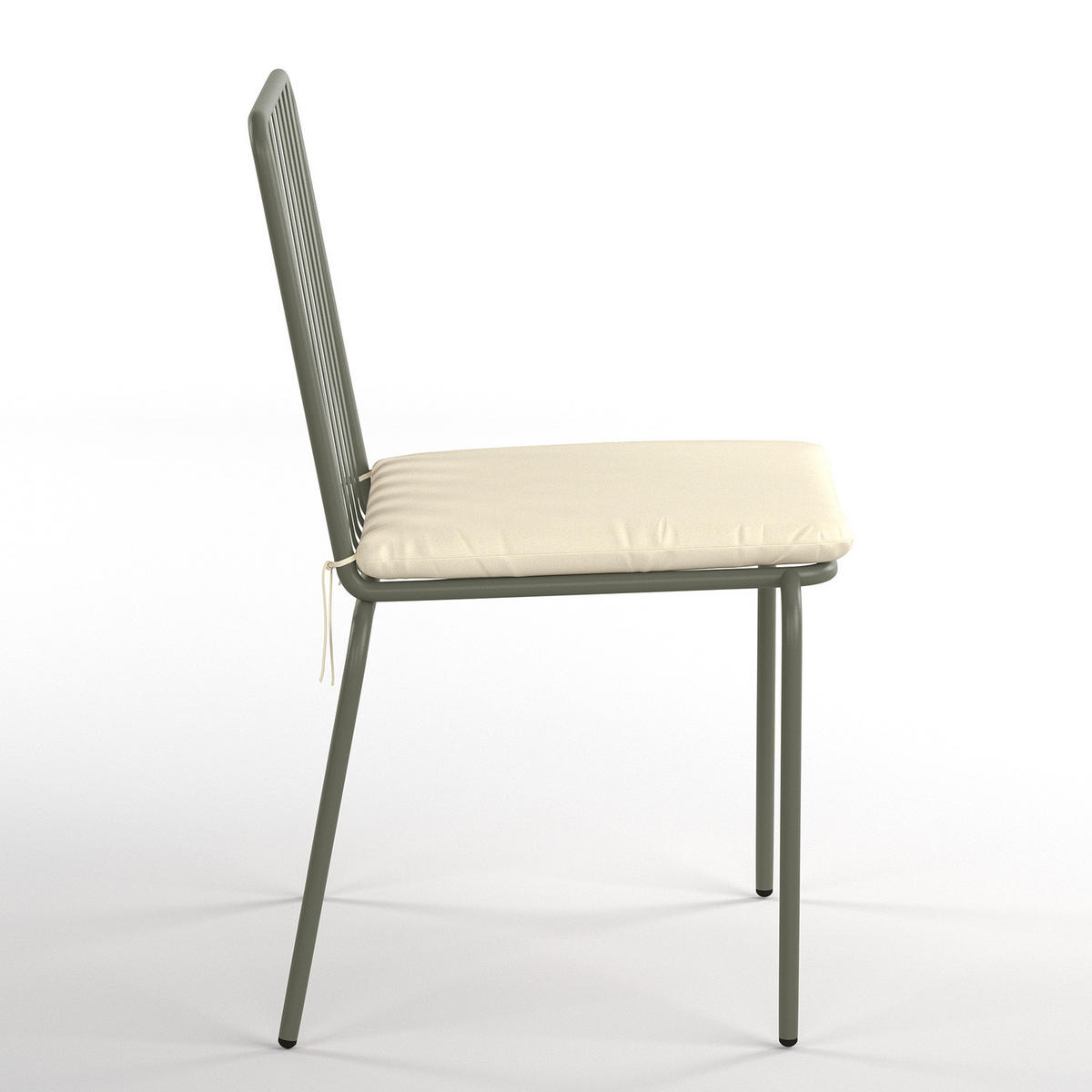 GARTENESSGRUPPE - 5-teilig - Stahl - Taupe - Salbeigrün, Textil/Metall - home24