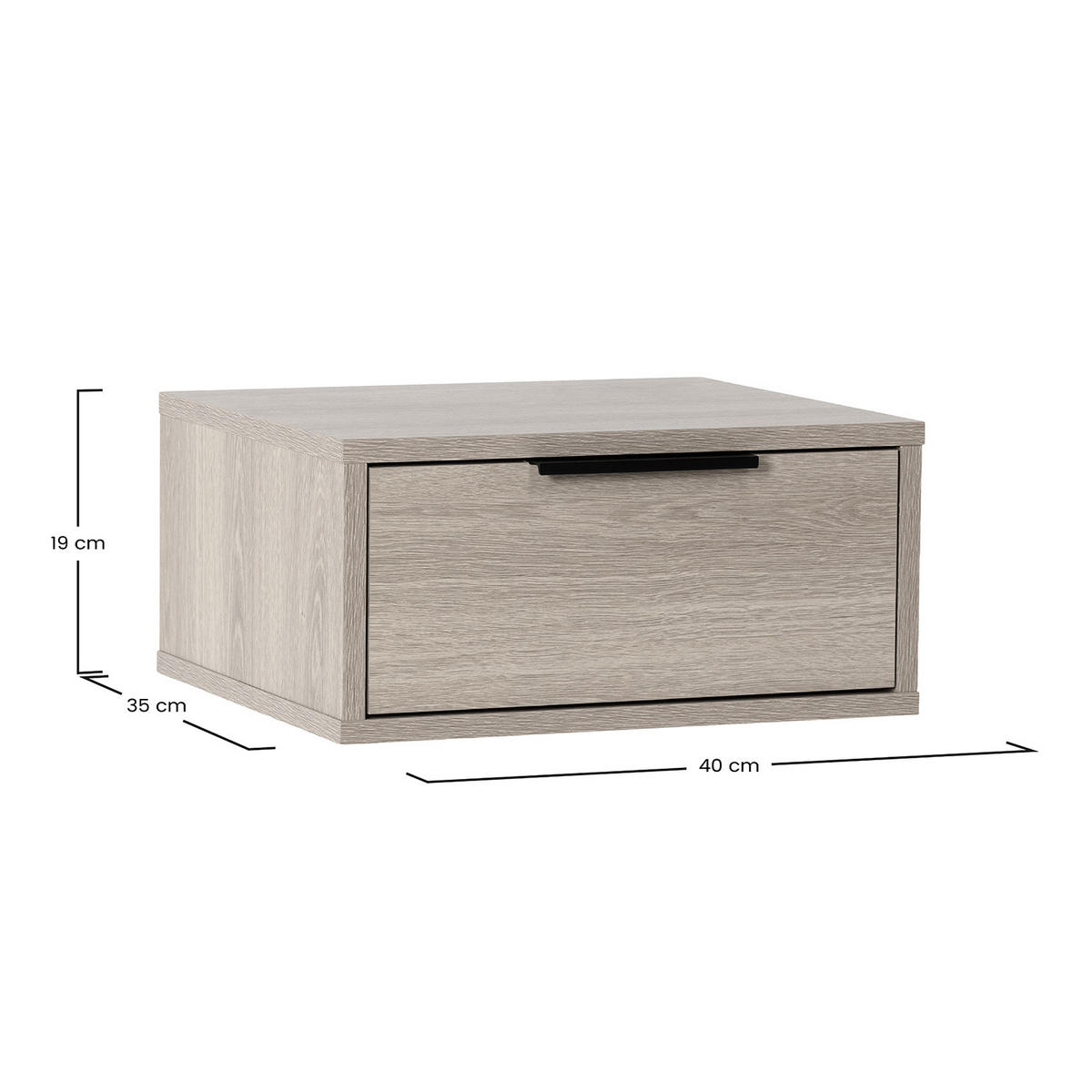 2er-Set SCHWEBENDER NACHTTISCH Eichenfarbe - Honigeiche, Holzwerkstoff (40/19/35cm) - VS Venta-stock