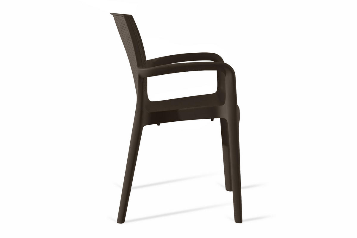 GARTENSTUHL RANTU 4-tlg, Braun - Braun, Kunststoff (60/84/55cm) - KONSIMO®