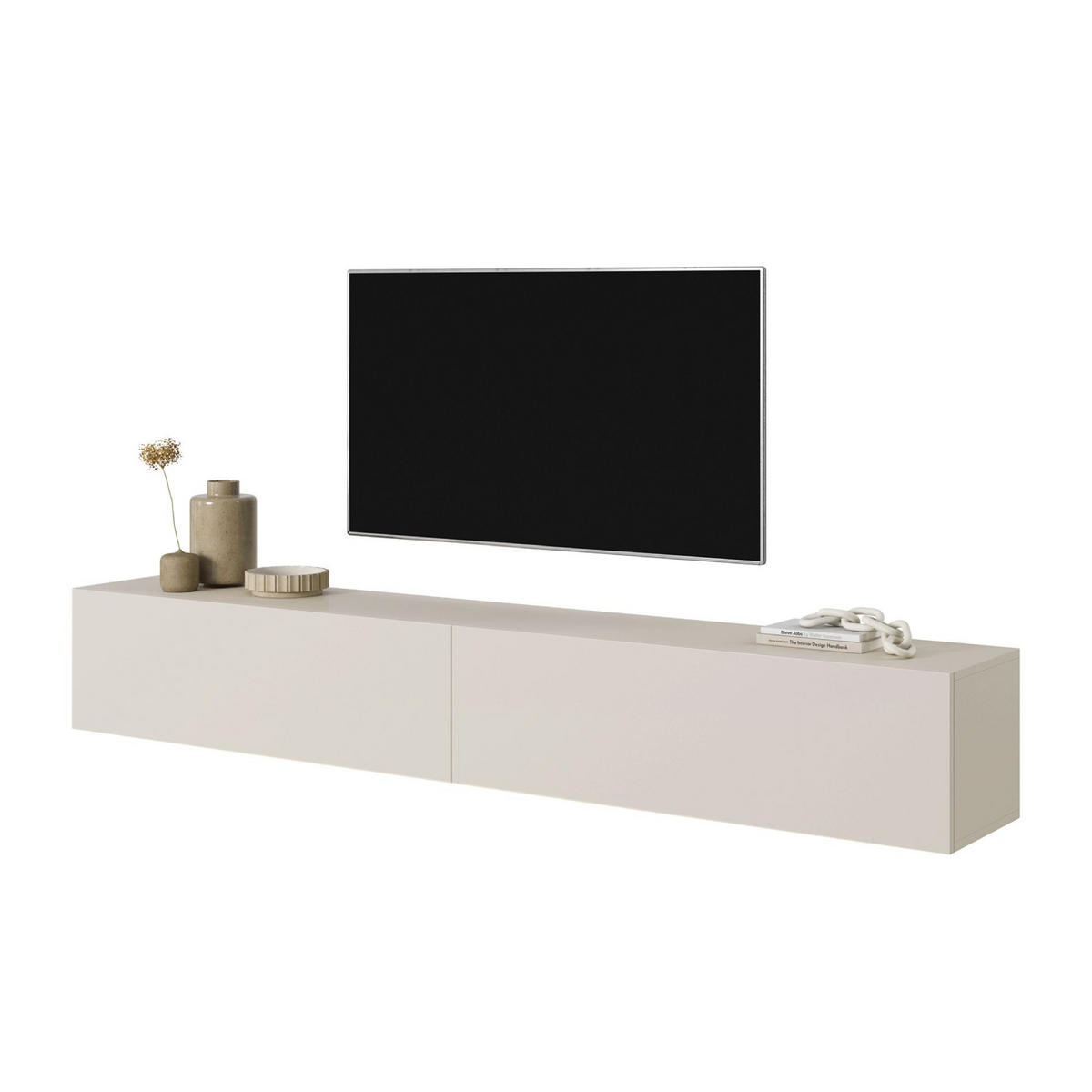 TV-HÄNGEBOARD Bisira Graubeige 200 cm - Greige, Holzwerkstoff (200/30/31.6cm) - Selsey