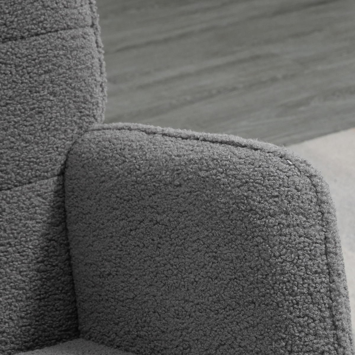 SCHAUKELSTUHL Sessel Relaxsessel bis 120 kg, Polyester, Grau 92x71x101cm - Dunkelgrau, Kunststoff (98/101/71cm) - HOMCOM