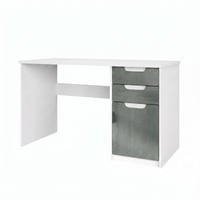 SCHREIBTISCH Logan Fronten in Beton Dunkel Optik - Dunkelgrau, Holzwerkstoff (60/129/76cm) - Vladon