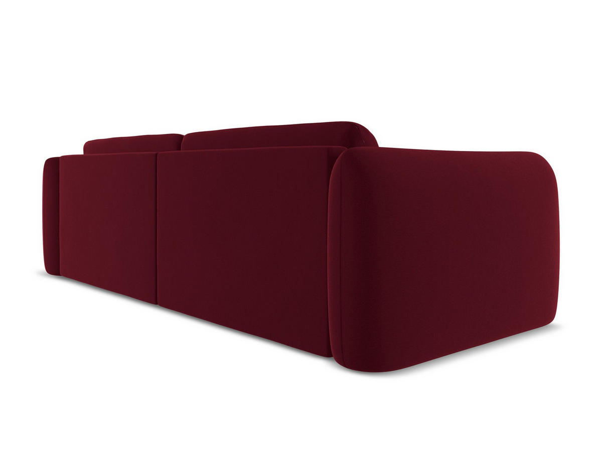 4-SITZER-SOFA Samt Stoff Rot - Bordeaux/Rot, Kunststoff/Textil (250/74/105cm) - Makamii