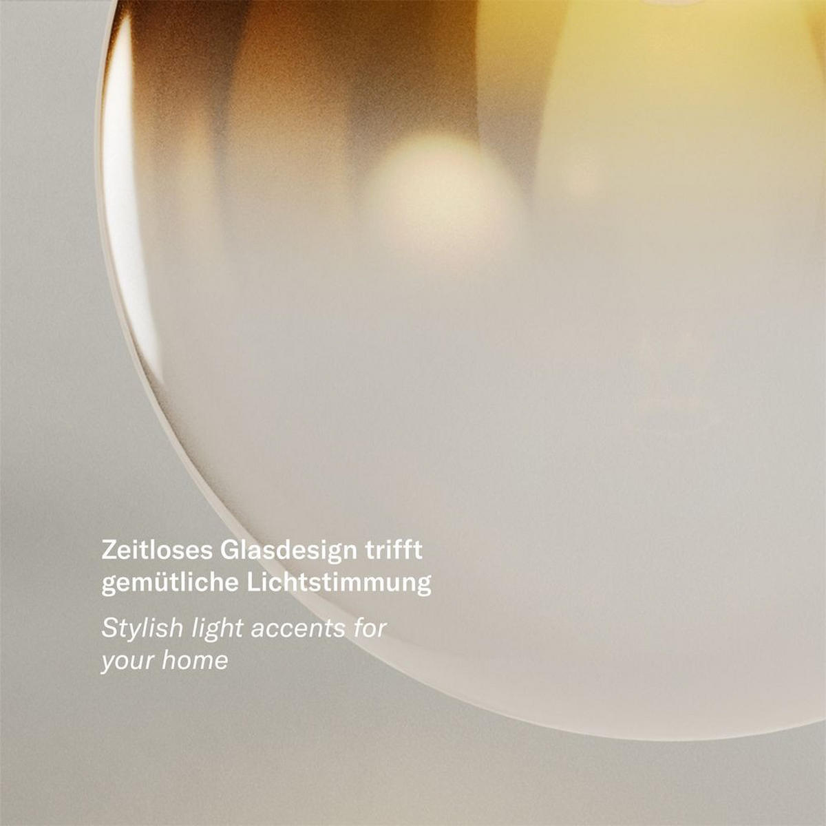 TISCHLAMPE Orb Axis Dreibein Braun/Schwarz - Braun, Glas (20/22/52cm) - s.luce