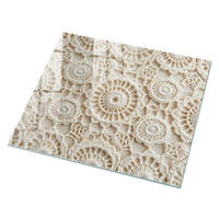 GLASPLATTE 80x60 cm – Dekorative Spitze - Beige, Glas (0.4/80/60cm) - ArtPrintCave