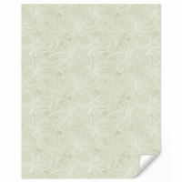 TAPETE - Gelassenheit - Blumen - Grün - 180x220 cm - Salbeigrün, Papier (180/220cm) - OnlyWow