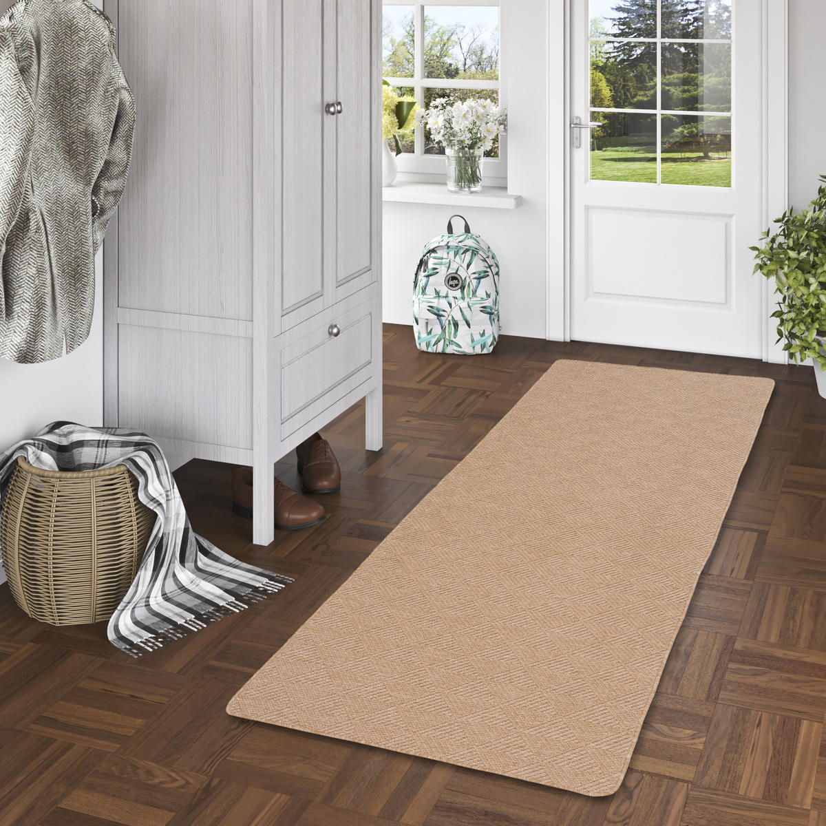 IN- UND OUTDOOR TEPPICH LÄUFER BEIDSEITIG NEWPORT - Nussbaumfarben, Textil (80/240cm) - Snapstyle