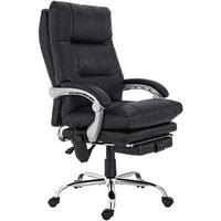 CHEFSESSEL Lederlook Schwarz - Chromfarben/Schwarz, Textil/Metall (64/112/67cm) - CLP