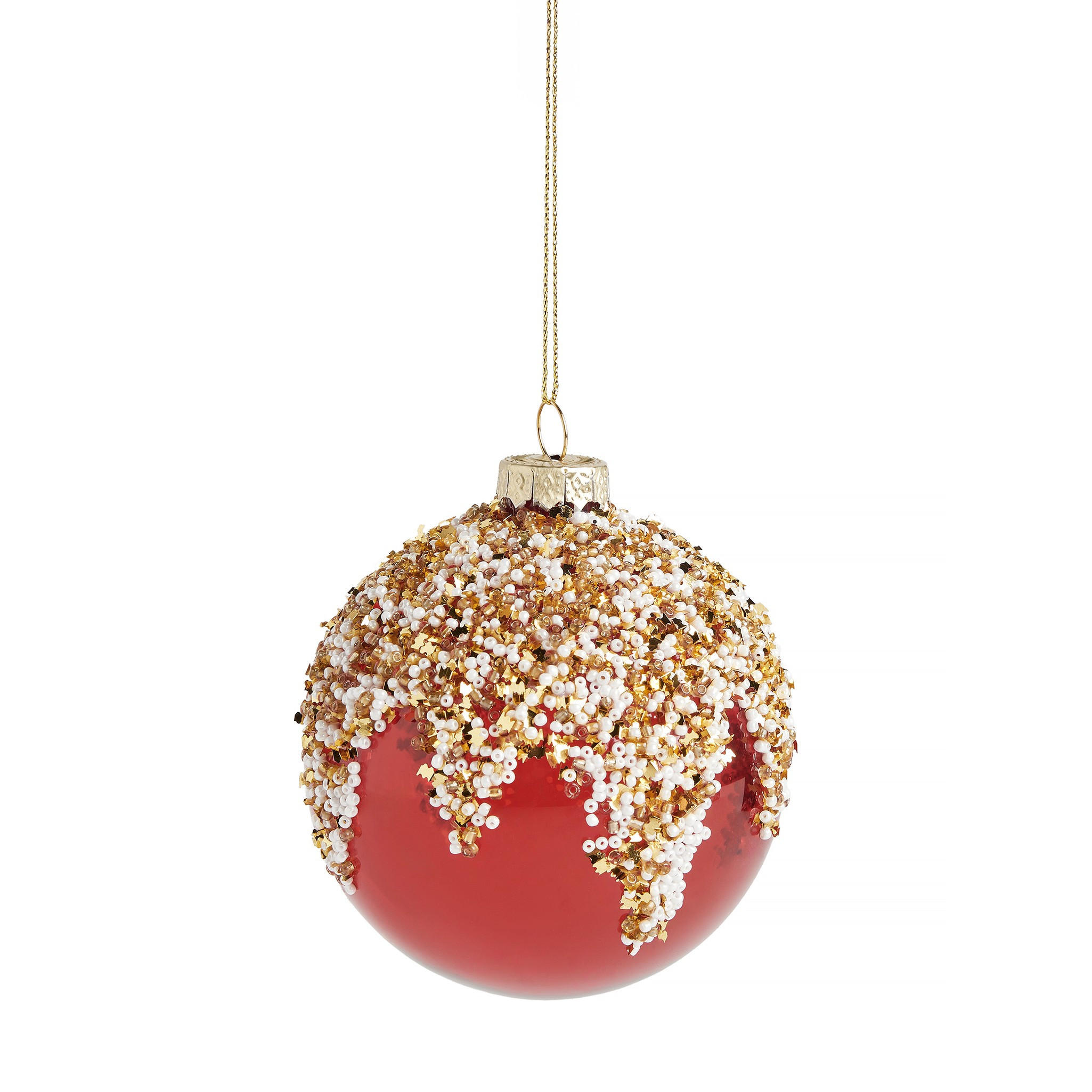 WEIHNACHTSKUGEL Glas BROUGH, Ø80 mm, Rot, Christbaumkugeln, Weihnachtsdeko Xmas, Christmas Deko - Rot, Glas (8/8/8cm) - home&you