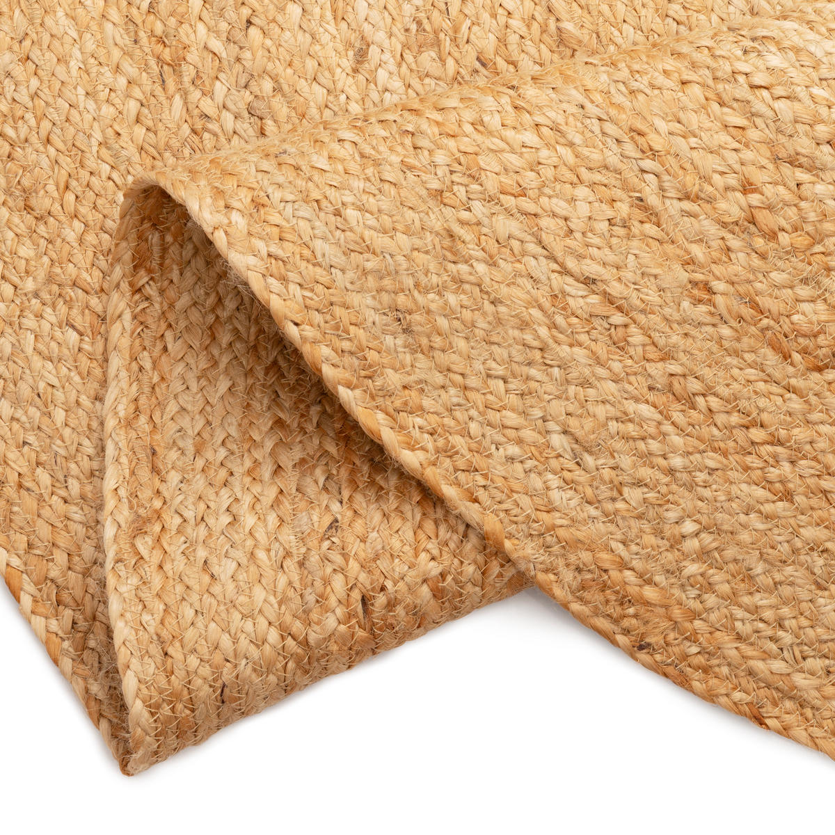 TEPPICH JUTE Rund Braun Beige 120/120 cm - Hellbraun, Textil (120/120cm) - Tapiso