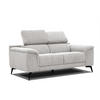 SOFA FIERO 2-Sitzer, hellgrau - Hellgrau/Schwarz, Holzwerkstoff/Textil (170/82/103cm) - Courtois Laville