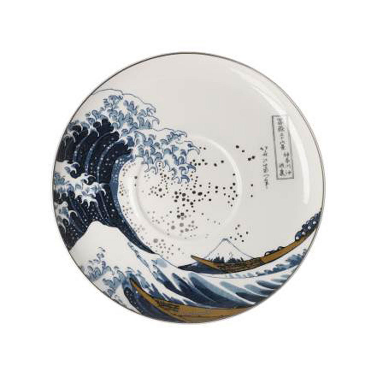 MILCHKAFFEETASSE Hokusai - Die Welle, Fine Bone China - Multicolor, Keramik (0.35L) - Goebel