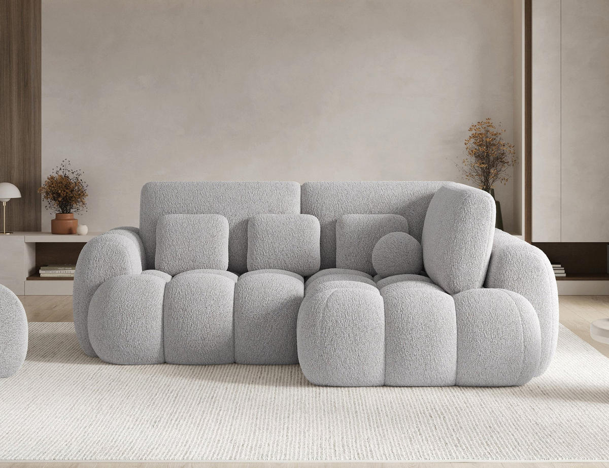 ECKSOFA COZION L-Form mit Schlaffunktion & Bettkasten – Modernes 3-Sitzer Sofa, HR-Kaltschaum, Wellenfederung, 267 × 165 cm - Schwarz/Grau, Kunststoff (267/165cm) - Wohnideebilder