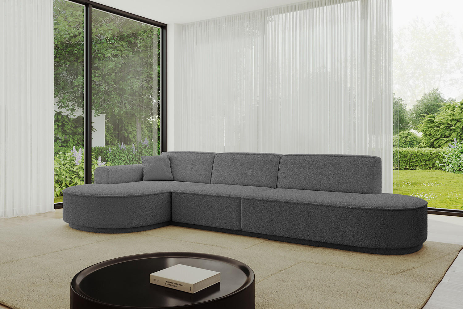 Thumbnail - Altdecor Ecksofa, Grau, Textil, 4-Sitzer, 328x171 cm, Wohnzimmer, Sofas & Couches, Wohnlandschaften, Ecksofas