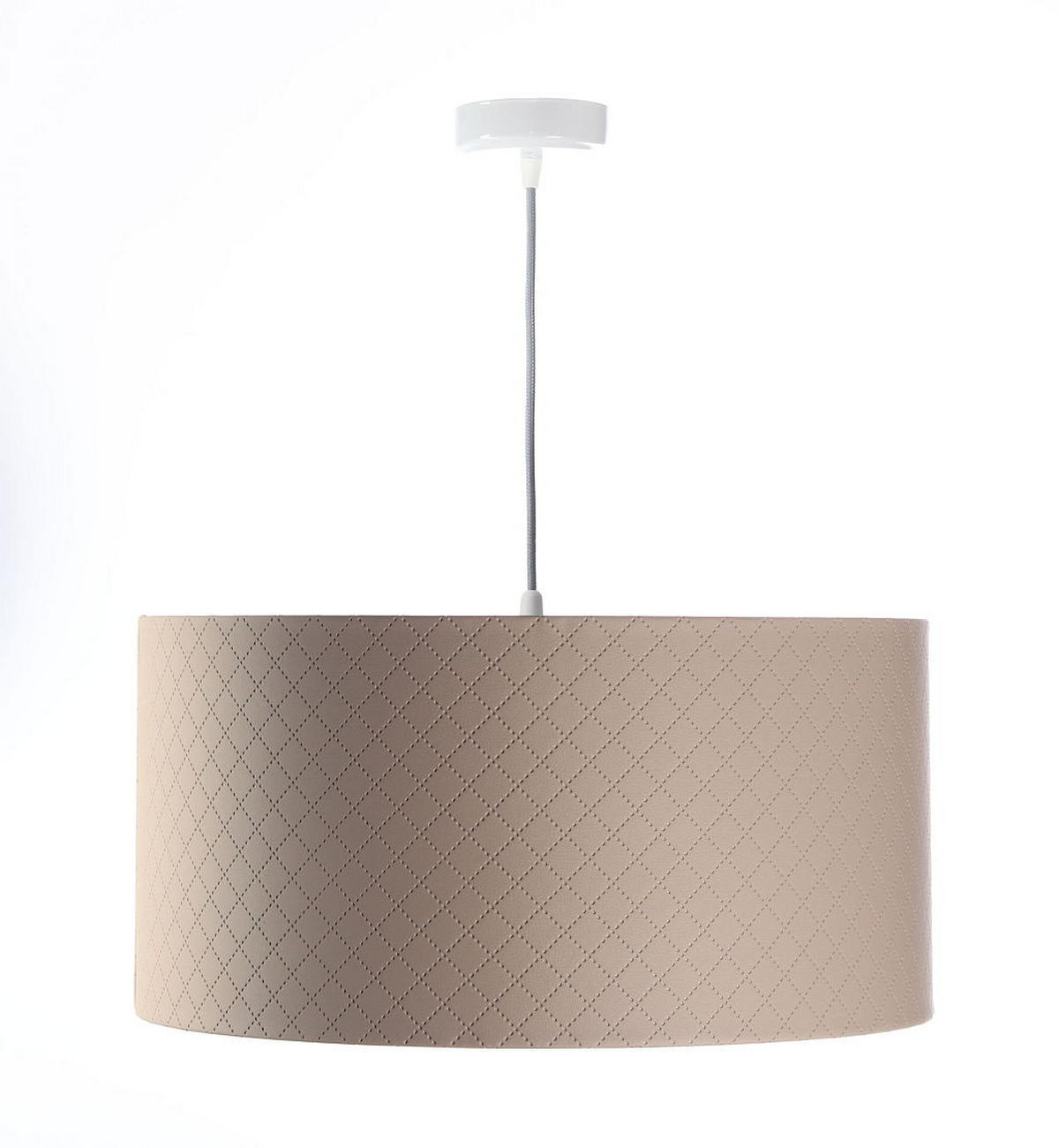 HÄNGELEUCHTE Silber 50/25 cm - Beige/Silberfarben, Kunststoff (50/0.8/25cm) - ONZENO