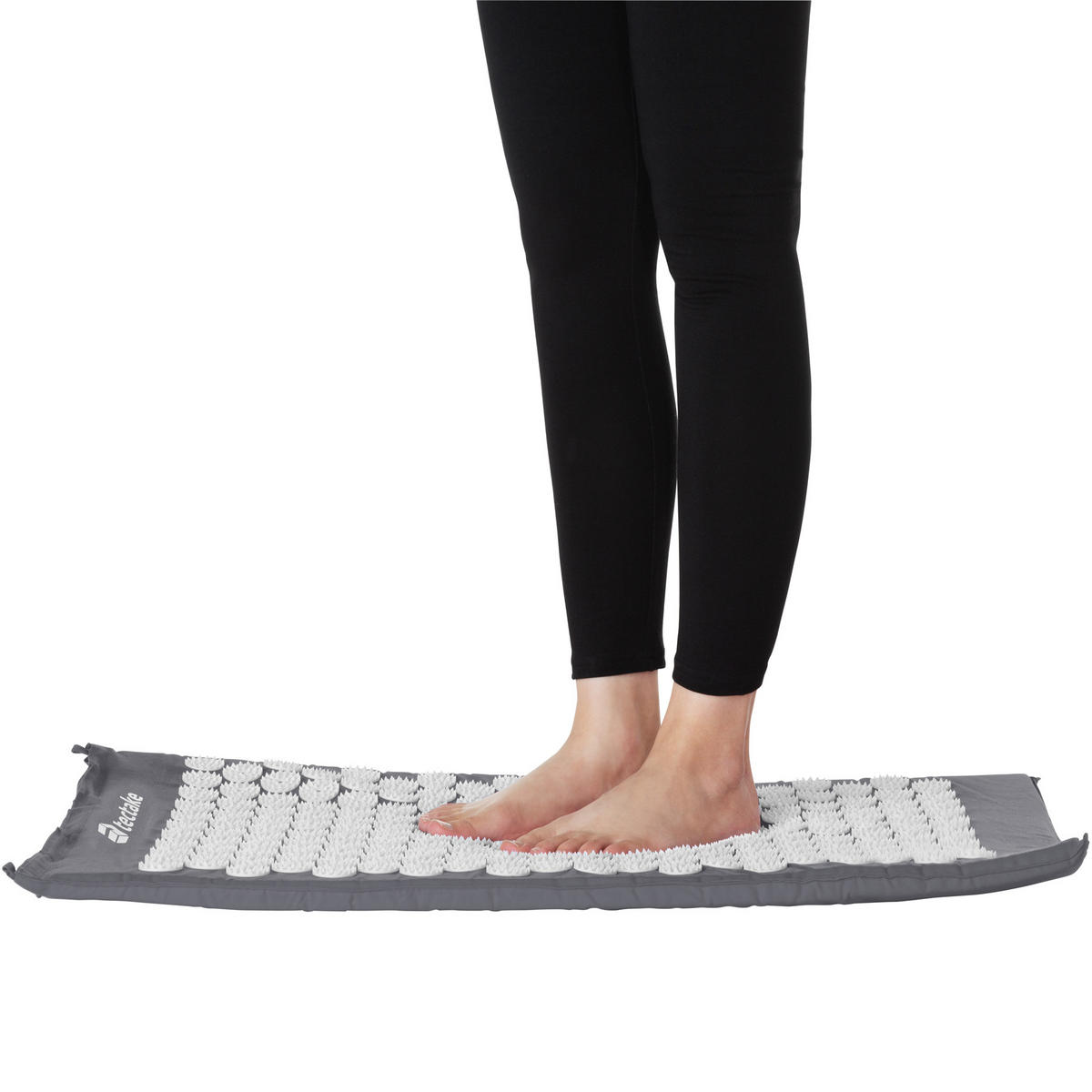 AKUPRESSURMATTE ,geringes Gewicht,grau - Grau, Kunststoff (43/2.5/74cm) - tectake