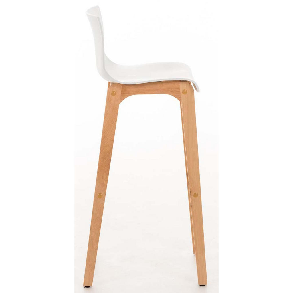 Thumbnail - CLP Barhocker, Weiß, Holz, 41x101x46 cm, Esszimmer, Barmöbel, Barhocker