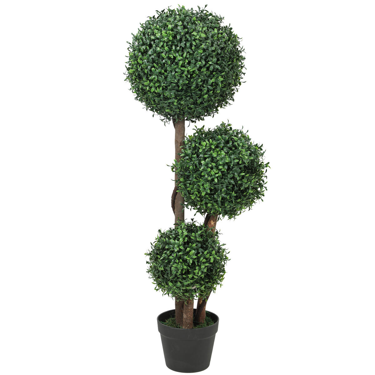 KUNSTPFLANZEN 2er-Set DE-08613 UV-beständig im Blumentopf Grün - Grün, Kunststoff (100cm) - ComfortXL