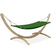 HÄNGEMATTE mit Gestell CORRELO ,Grün - Grün, Holz/Textil (395/143/145cm) - KONSIMO®