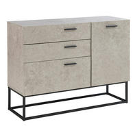 SIDEBOARD Lavangen - Schwarz/Grau, Holzwerkstoff/Metall (100/75/35cm) - [en.casa]