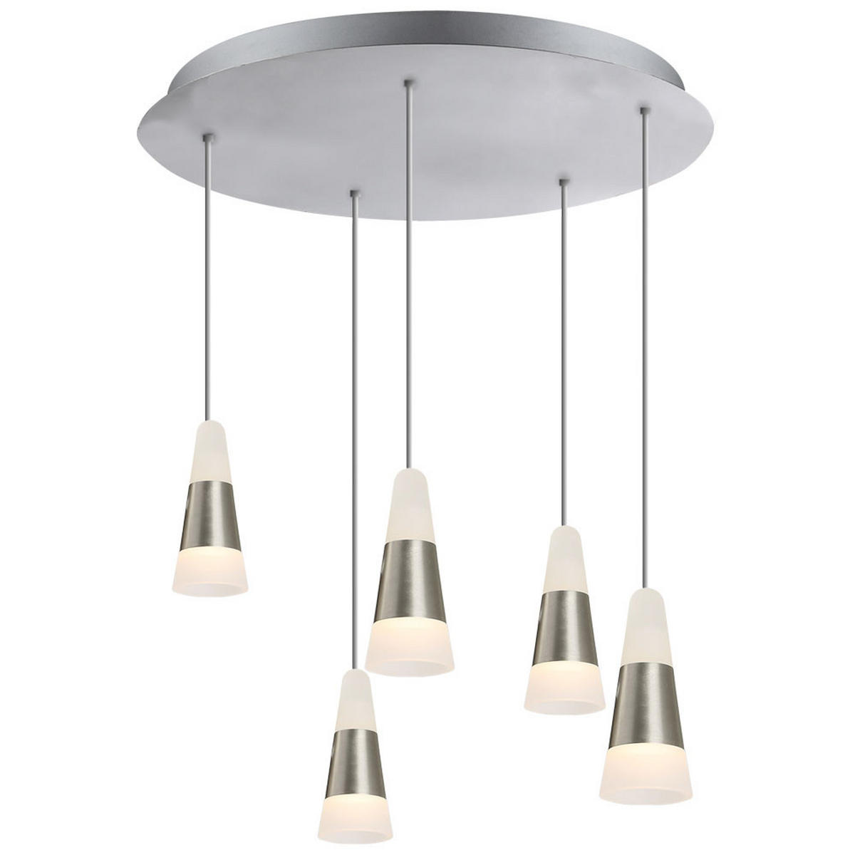 LED HÄNGELEUCHTE FRISO Metall Silber - Silberfarben, Metall (30/30/100cm) - Globo Lighting