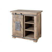 KOMMODE Mango 70x45x70 whitewash lackiert RAILWAY #324 - Beige, Holz (70/70/45cm) - Massivmoebel24