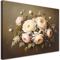 LEINWANDBILD Blumen 30x20cm - Braun, Textil (30/20cm) - Feeby