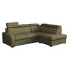 ECKSOFA Oslo 2rRLXp, Seite: Rechts 2R+R+LXP - Silberfarben/Grün, Holz/Textil (250/200cm) - MIRJAN24