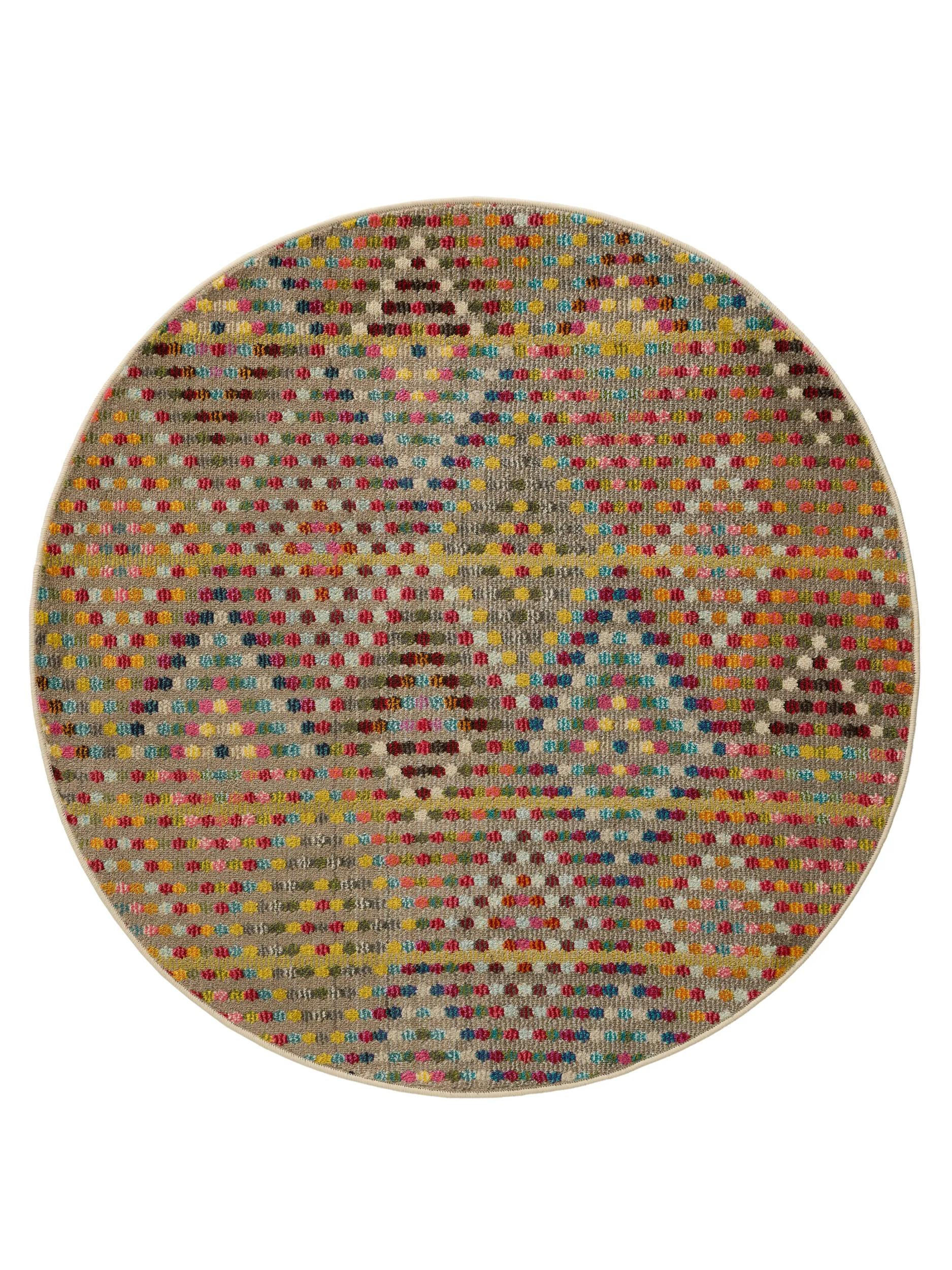 TEPPICH Casa Multicolor ø 120 cm rund - Multicolor, Textil (120/120cm) - benuta Nest