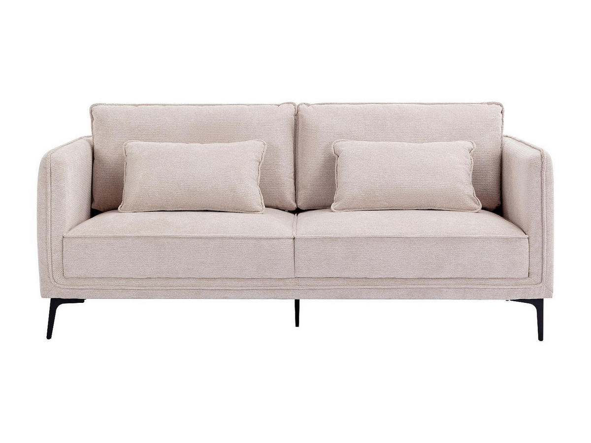 SOFA 3-Sitzer - Stoff - Beige - TORMELDA - Beige, Textil (194/86/80cm) - Vente-Unique