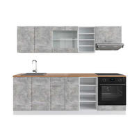 PENTRY R-Line Betong/Vit 240 cm , AP Oak - Vit/Grå, Träbaserade material (240/206.8/60cm) - Vicco
