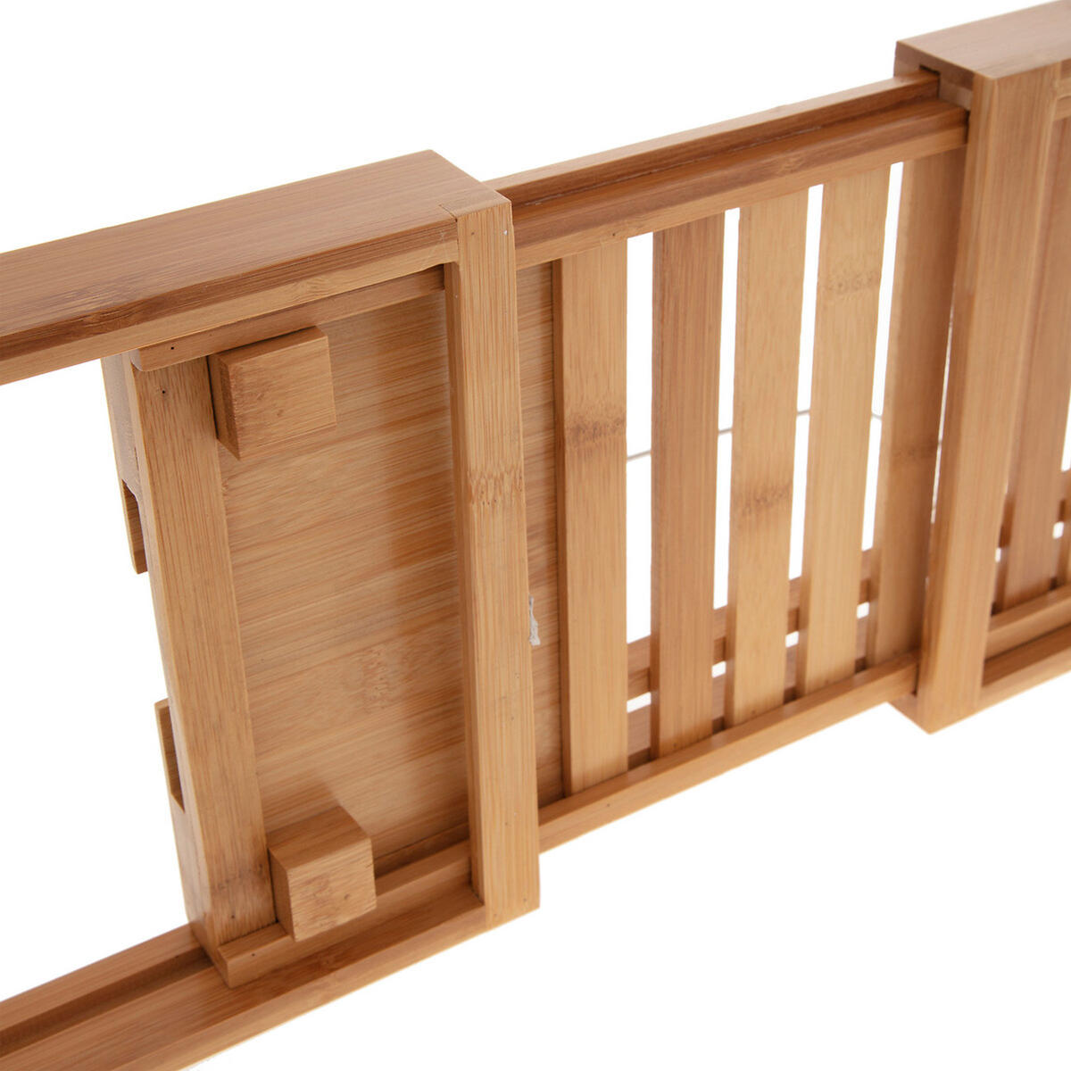 BADEWANNENABLAGE Ausziehbar Natureo, Bambus, Edelstahl, Beige, 70-105 cm - Beige, Holz (22/4/105cm) - 5five Simply Smart