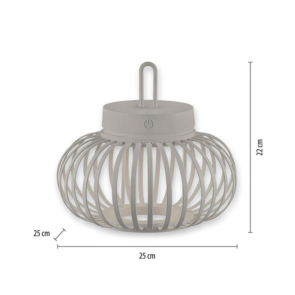 AKKU-TISCHLEUCHTE GABBIA Bambus Beige, LED, 2er Set - Beige, Holz (36/36/33cm)