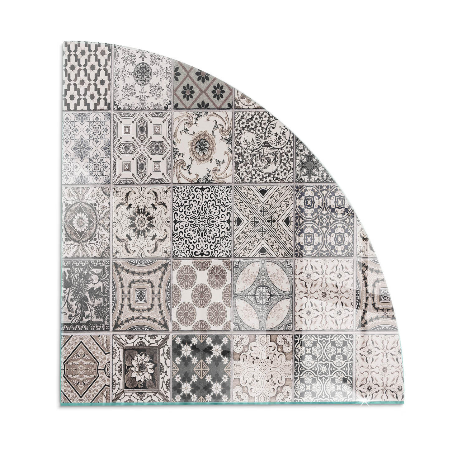 GLASPLATTE für Kamin 100x100 cm Schwarz - Schwarz, Glas (100/100/0.4cm) - ArtPrintCave