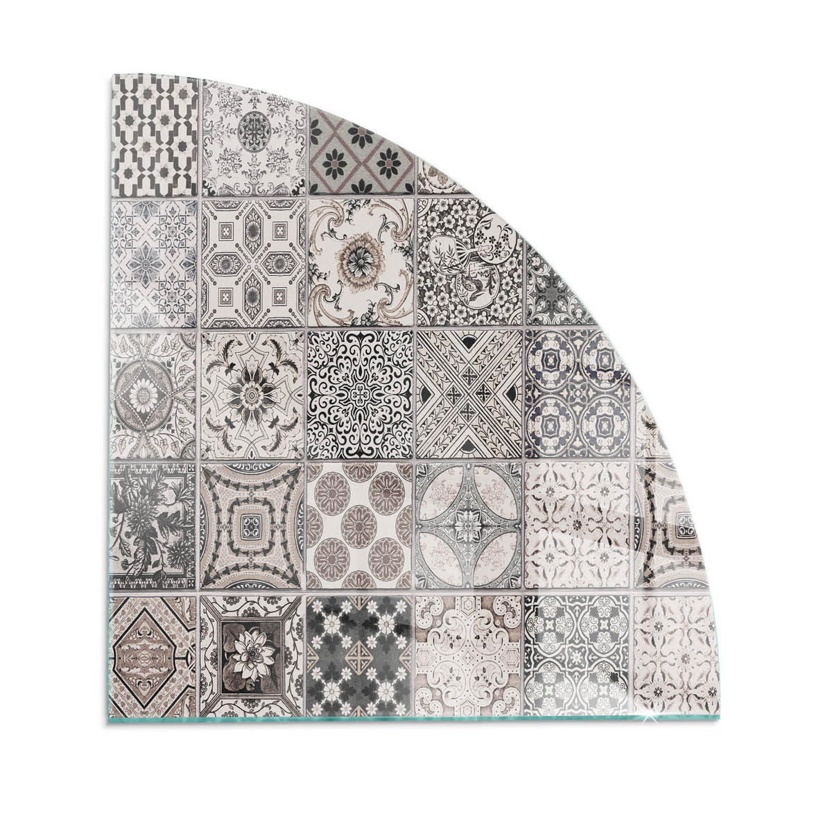 GLASPLATTE für Kamin 100x100 cm Schwarz - Schwarz, Glas (100/100/0.4cm) - ArtPrintCave