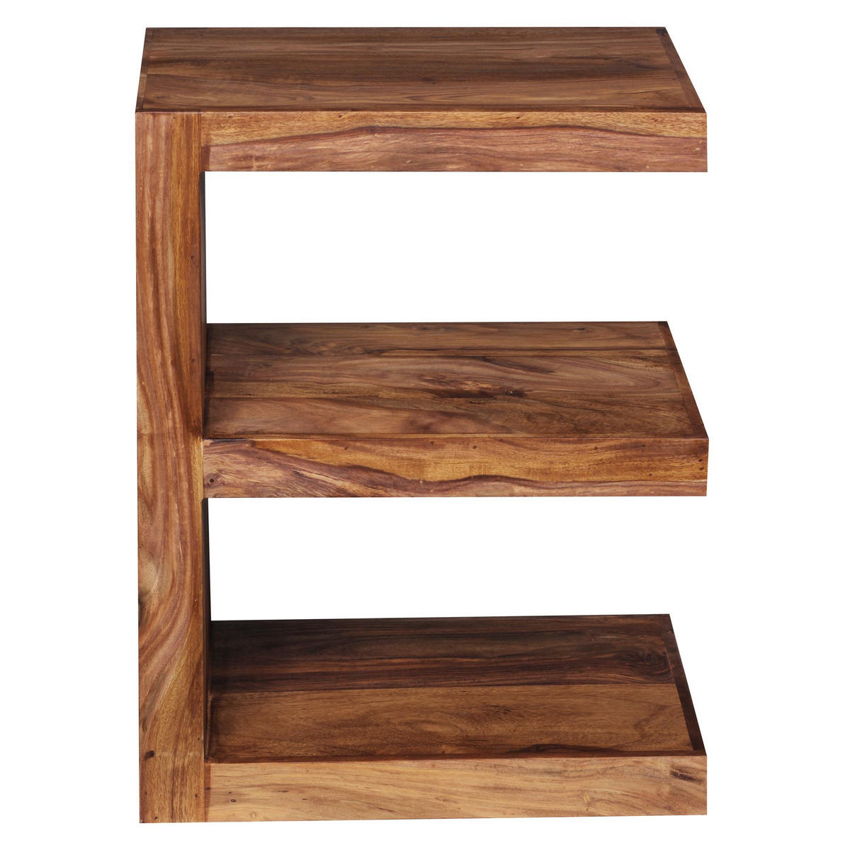 BEISTELLTISCH Massivholz E Cube Landhausstil Design MUMBAI, Dunkelbraun 30x45x60 cm - Dunkelbraun/Braun, Holz (45/30/60cm) - KADIMA DESIGN