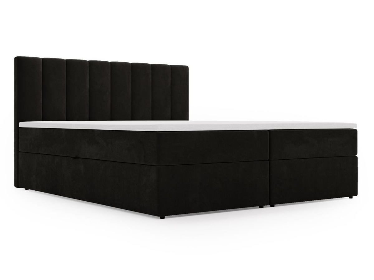 BOXBETT Mocca 180x200 Schwarz - Schwarz, Holz/Textil (180/200cm) - Graingold