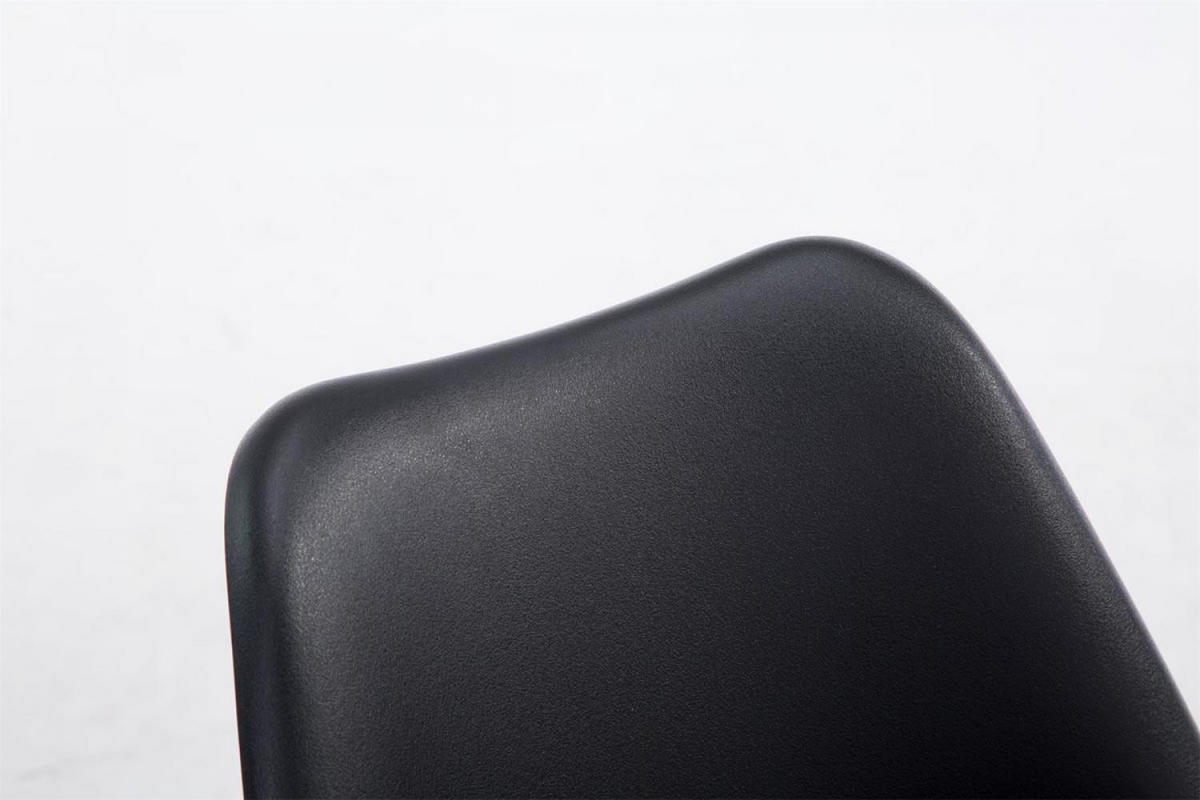 STUHL Lederlook schwarz - Schwarz/Weiß, Holz/Textil (48/84/41.5cm) - CLP