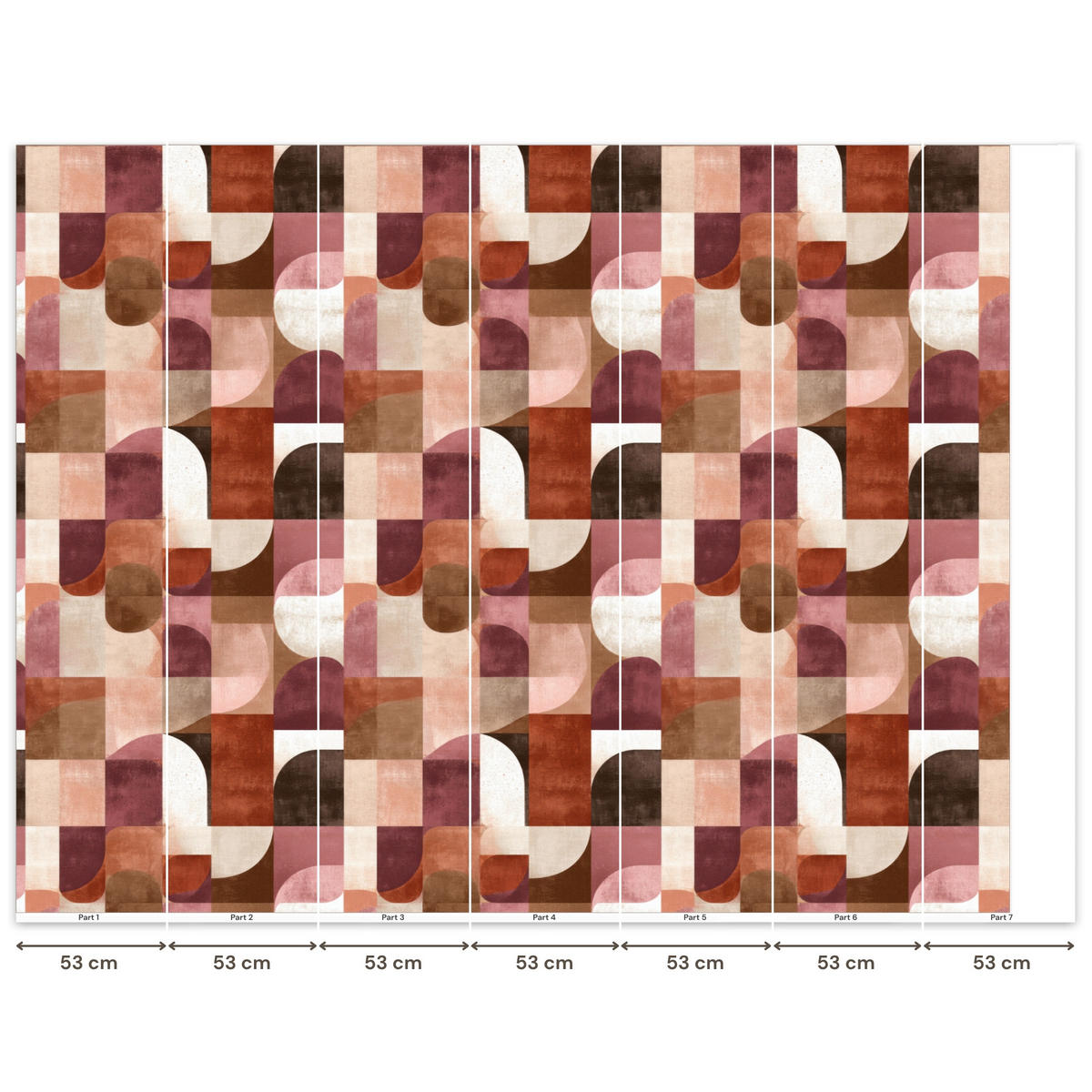 TAPETE - Geometrie - Modern - Retro - 350x280 cm - Multicolor, Papier (350/280cm) - OnlyWow