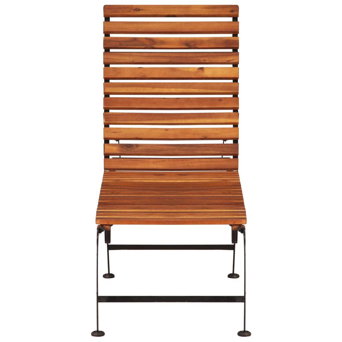 SONNENLIEGE mit Stahlbeinen Massivholz Akazie - Braun, Holz (50/30/205cm) - furnicato